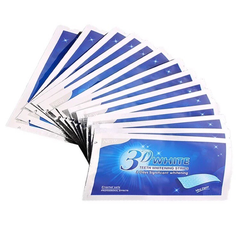 14 - 28 Miếng Dán Trắng Răng Tiện Lợi 3D White Teeth Whitening Strips