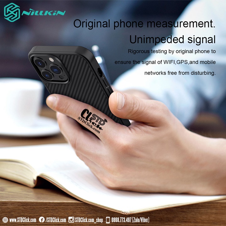 ỐP LƯNG IPHONE 13 PRO MAX - 13 PRO - 13 NILLKIN SYNTHETIC FIBER CHÍNH HÃNG