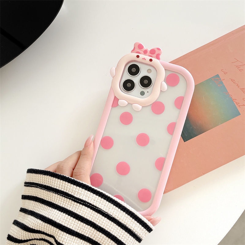 Ốp Điện Thoại Họa Tiết Nơ Dễ Thương Dành Cho iphone 12 13 11 Pro Max X Xs Max Xr Ffo6