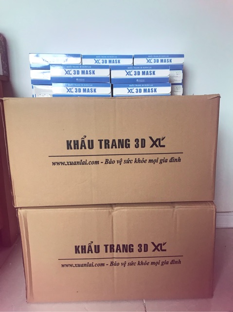 [Chính hãng] Hộp 50 chiếc khẩu trang 3d Xuân Lai kháng khuẩn, khẩu trang trẻ em, khẩu trang tiểu học