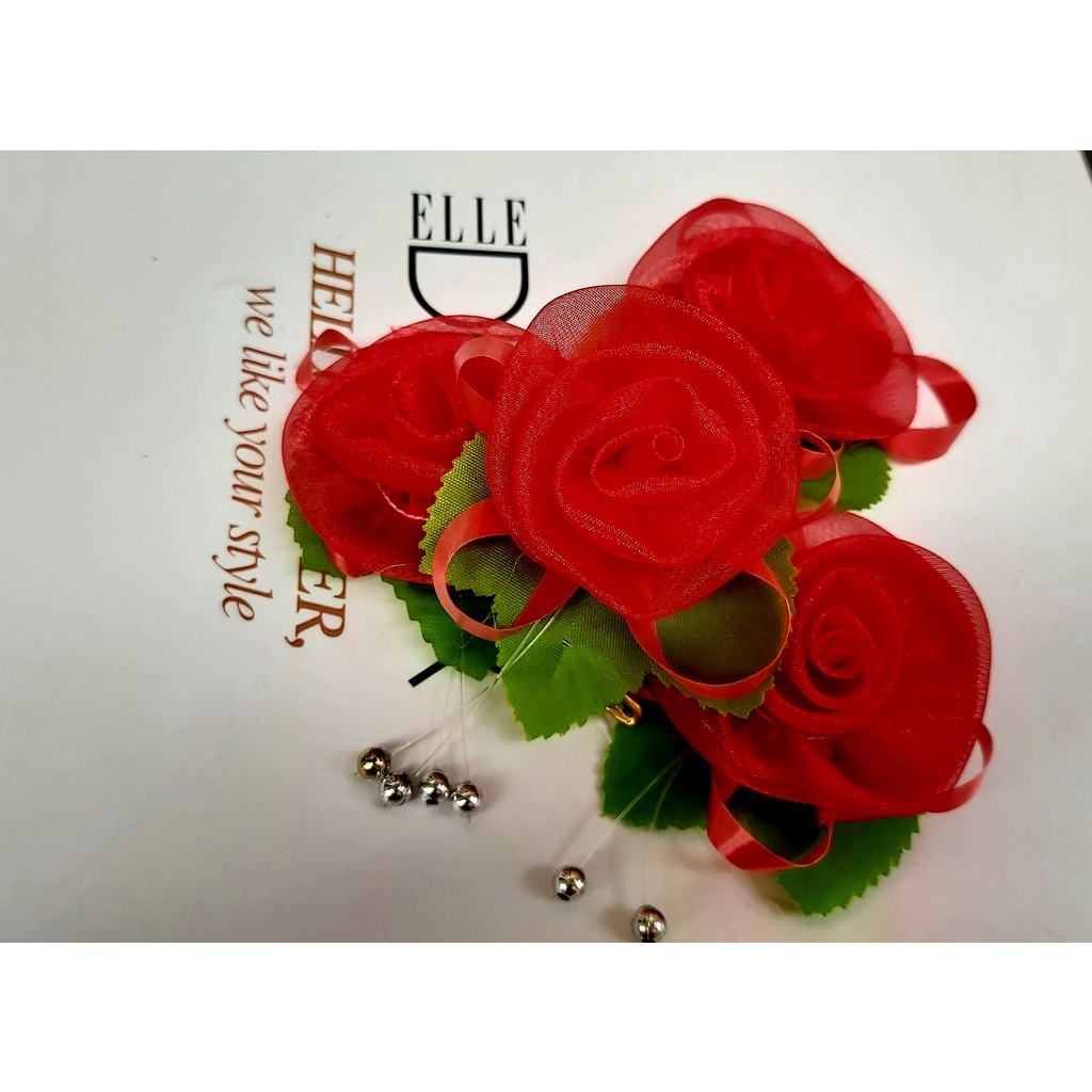 Hoa cài áo đám cưới, hội nghị, lễ khai trương, vu lan có sẵn kim tây