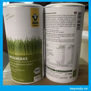 Bột cỏ lúa mì hữu cơ Raab Vitalfood