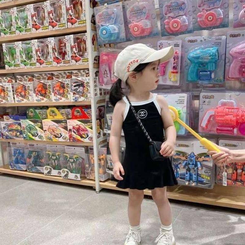 Đầm Công Chúa Mùa Hè Không Tay Phong Cách Phương Tây Dễ Phối Đồ Cho Bé Gái 5