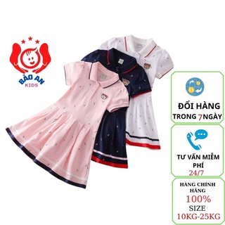Váy Bé Gái Đi Học Đáng Yêu Cho Bé Chất  Cotton Mềm,Mịn,Mát,Co Giãn 4 Chiều .size 10kg-25kg.