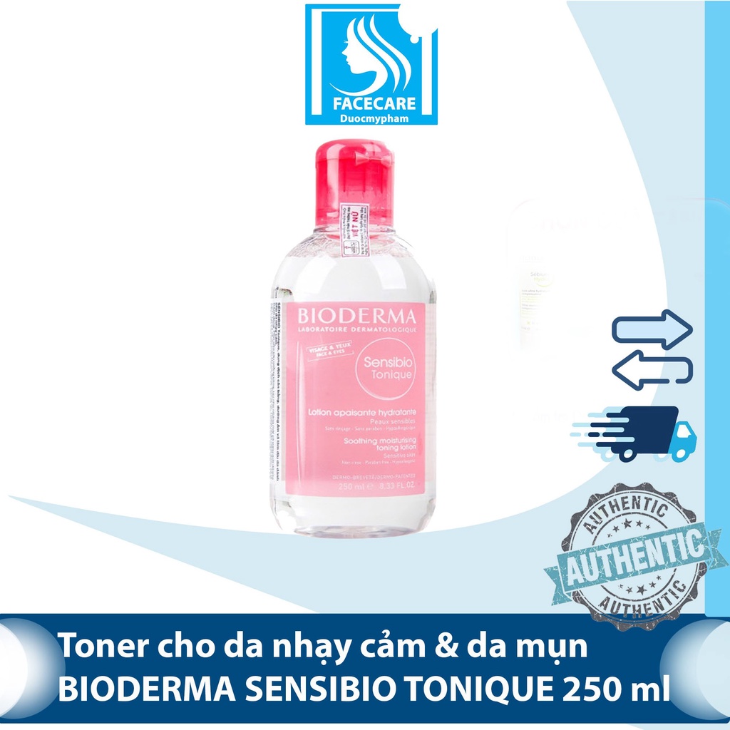 Nước Hoa Hồng Bioderma Sensibio Tonique toner dành cho da nhạy cảm 250ml