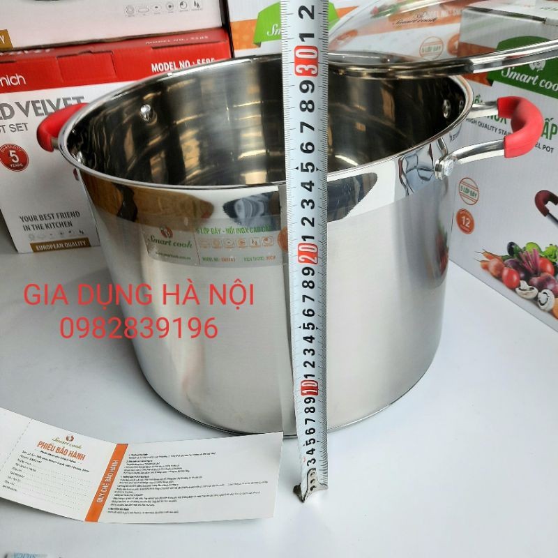 NỒI LUỘC GÀ ELMICH SMARTCOOK 3140 28CM, 3141 30CM, 5 ĐÁY, HÀNG CAO CẤP CHÍNH HÃNG