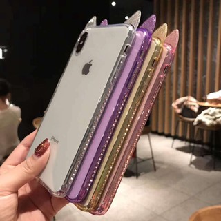 ỐP LƯNG DẺO TRONG SUỐT TAI THỎ IPHONE