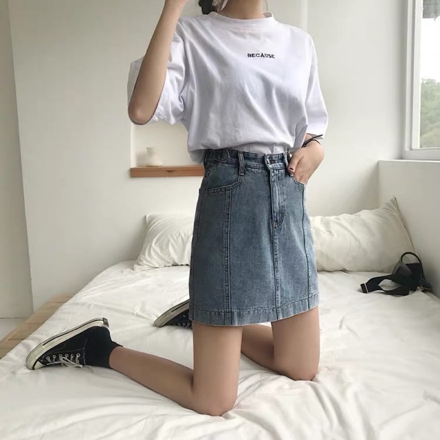 [Order 7-10 ngày] Chân váy jeans cạp khuy (kèm ảnh thật) | BigBuy360 - bigbuy360.vn