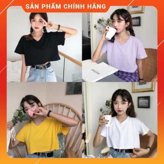 [FreeShip – Sale khô máu] Áo Thun CROPTOP CỔ TIM TRƠN Nữ