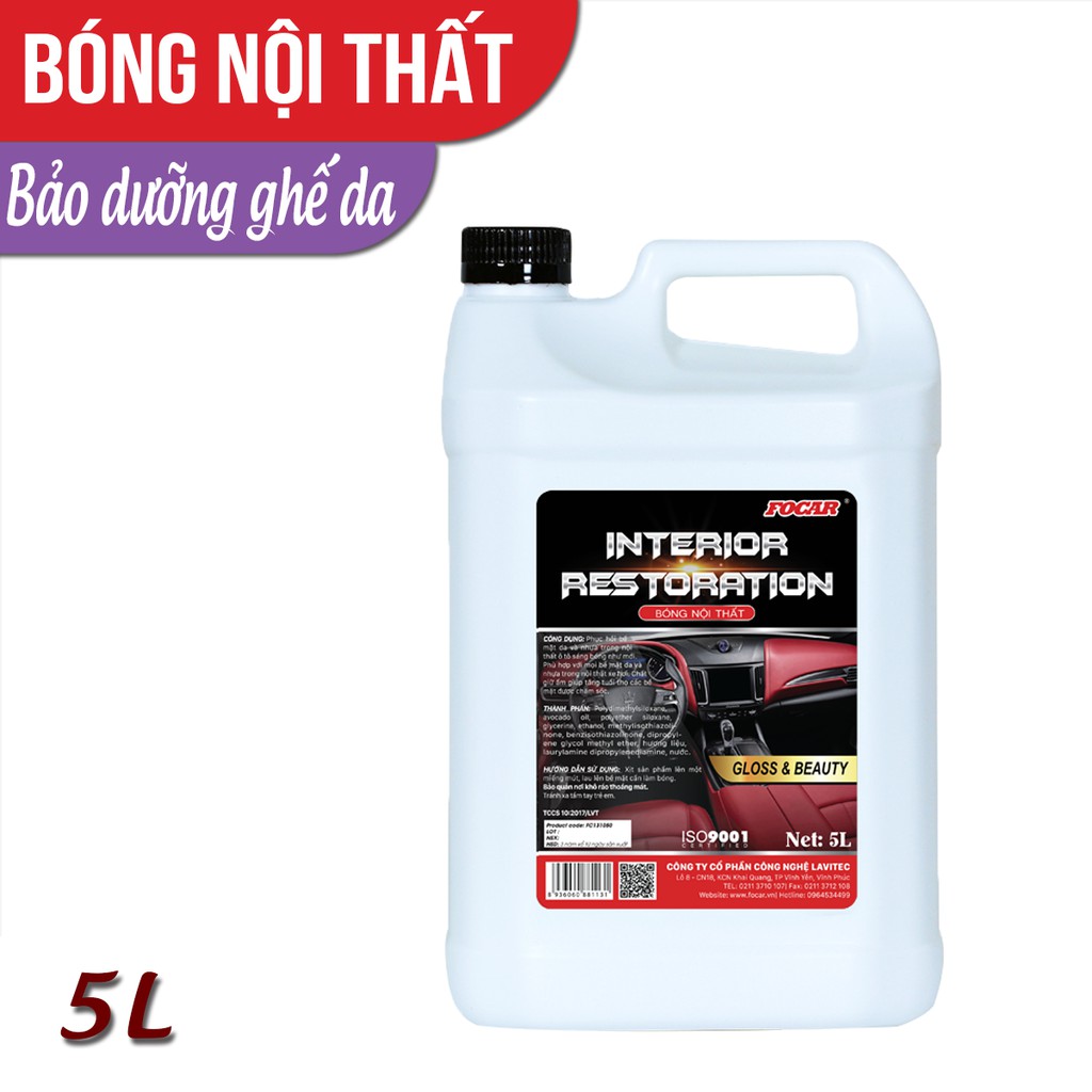 Dung dịch bóng nội thất Focar Interior Restoration 5 lít