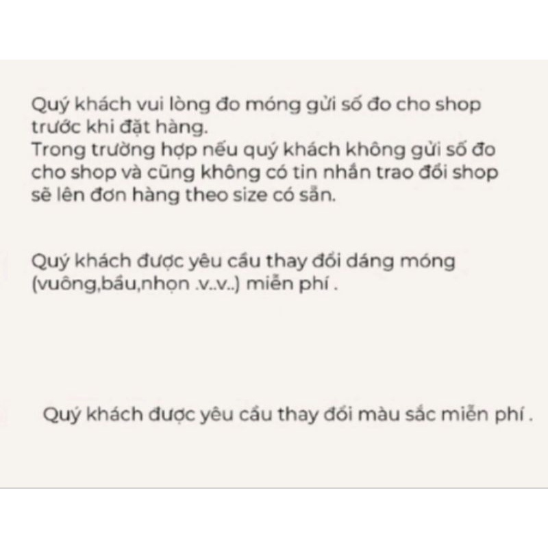 Móng úp chân, thiết kế theo số đo