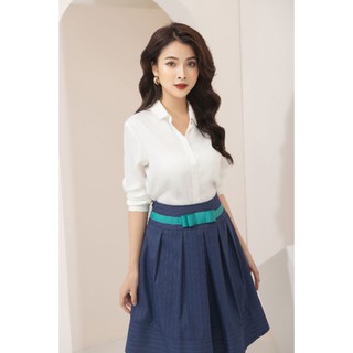 Chân váy kẻ xếp ly