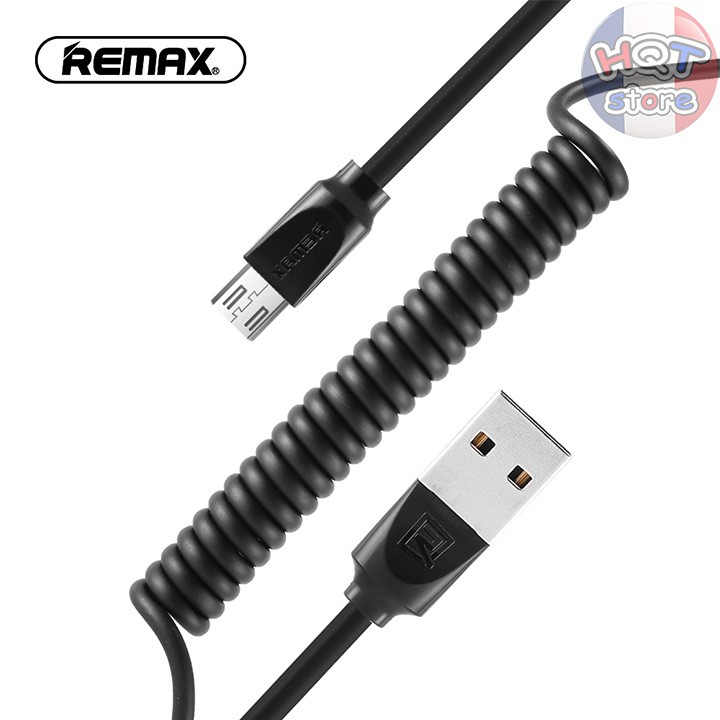 Cáp sạc nhanh Type-C lò xo xoắn Remax RC-117a