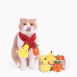 Purlab đồ chơi thú bông cam & lê cho mèo