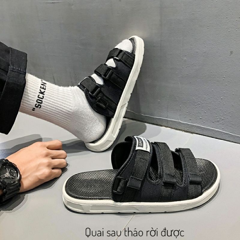 Sandal nam quai dán - xăng đan nam 3 quai trơn Fashion cao cấp mới