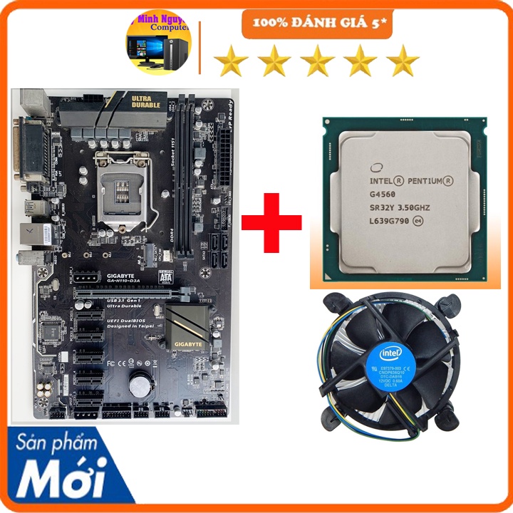 Main H110 d3a Gigabye mod chạy i3-9100F (đã qua sử dụng)