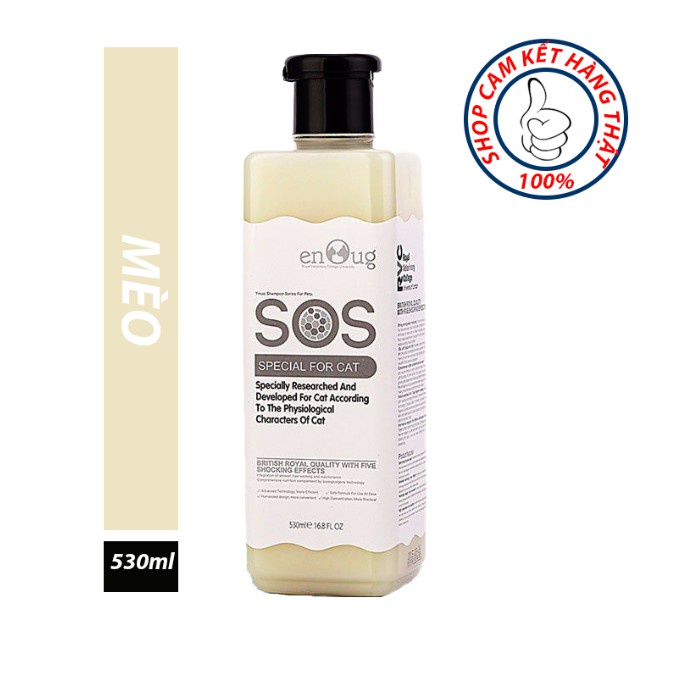 (Chính hãng) PVN44 - Sữa tắm dành cho mèo SOS 530ml - Dầu tắm dành cho mèo mềm mượt lông, chăm sóc nuôi dưỡng lông