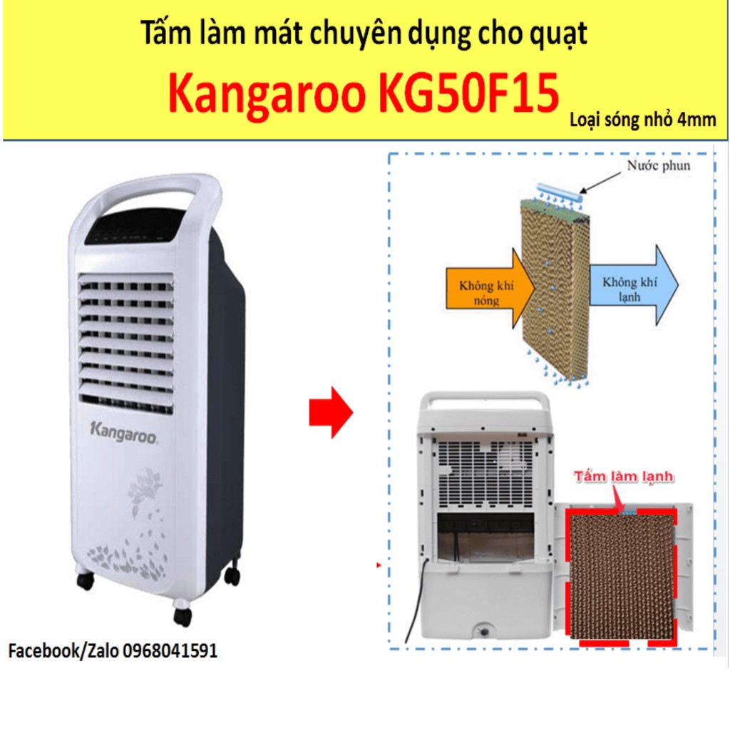 Tấm làm mát Cooling pad cho quạt điều hòa Kangaroo KG50F15 (tấm sóng nhỏ 4mm)