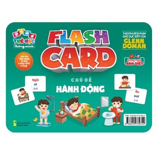 Bộ Thẻ Học Thông Minh Chủ Đề Hành Động Cho Bé Học Song Ngữ Anh-Việt