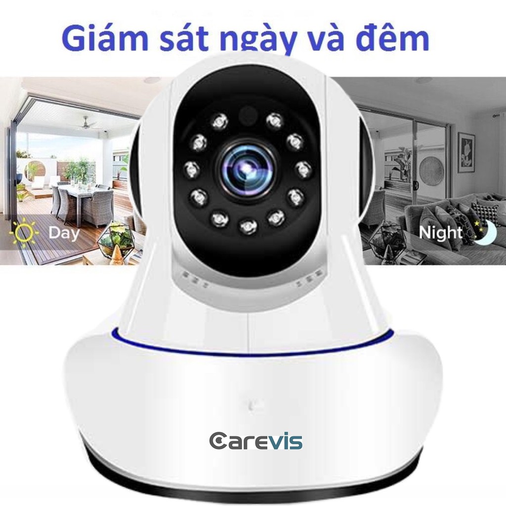 (Kèm thẻ nhớ 64GB) Camera WIFI - Camera Ip CareCam 3 Râu (R8)45X-XFL200 - Độ Phân Giải 2.0Mpx  (Carevis r8) | BigBuy360 - bigbuy360.vn