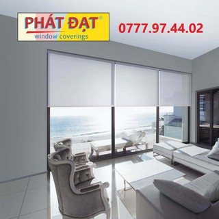 (Đặt theo kích thước) Màn sáo, rèm sáo cuốn vải gân bố chống nắng 100%, gia công theo yêu cầu