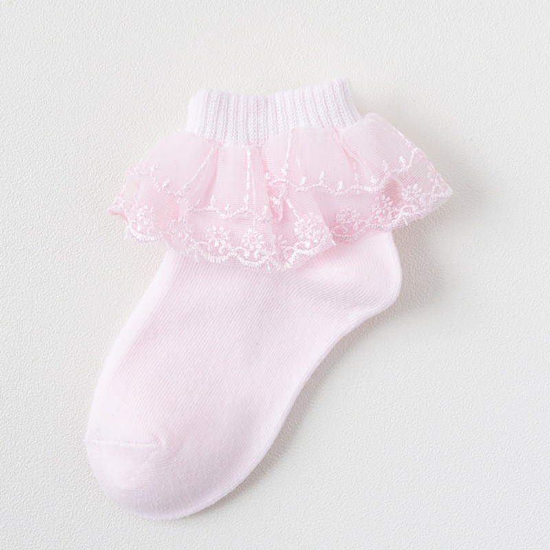 Vớ cotton phối ren dễ thương dành cho bé gái