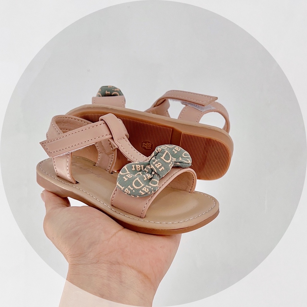 Sandal bé gái - dép đi học cho bé đế dẻo chống trượt êm, bảo vệ chân nơ xinh xắn đi mùa hè 2215 ( có ảnh thât)