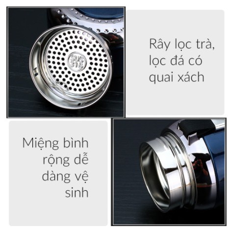 BÌNH GIỮ NHIỆT 4 LỚP LÕI INOX SUS 316 - 1000ml - GIỮ NHIỆT LIÊN TỤC 24 TIẾNG