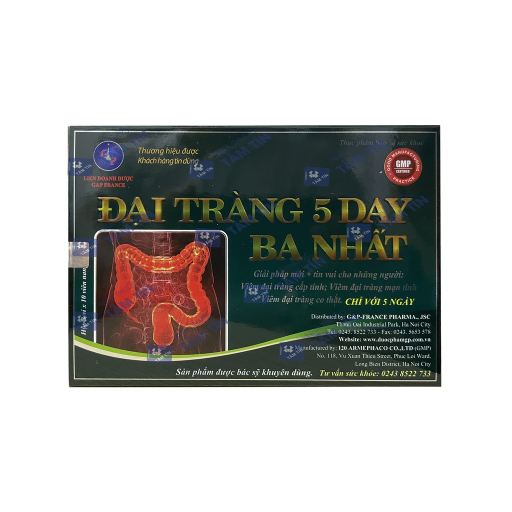 [CHÍNH HÃNG ] Đại Tràng 5 Day Ba Nhất -  Hộp 30 viên