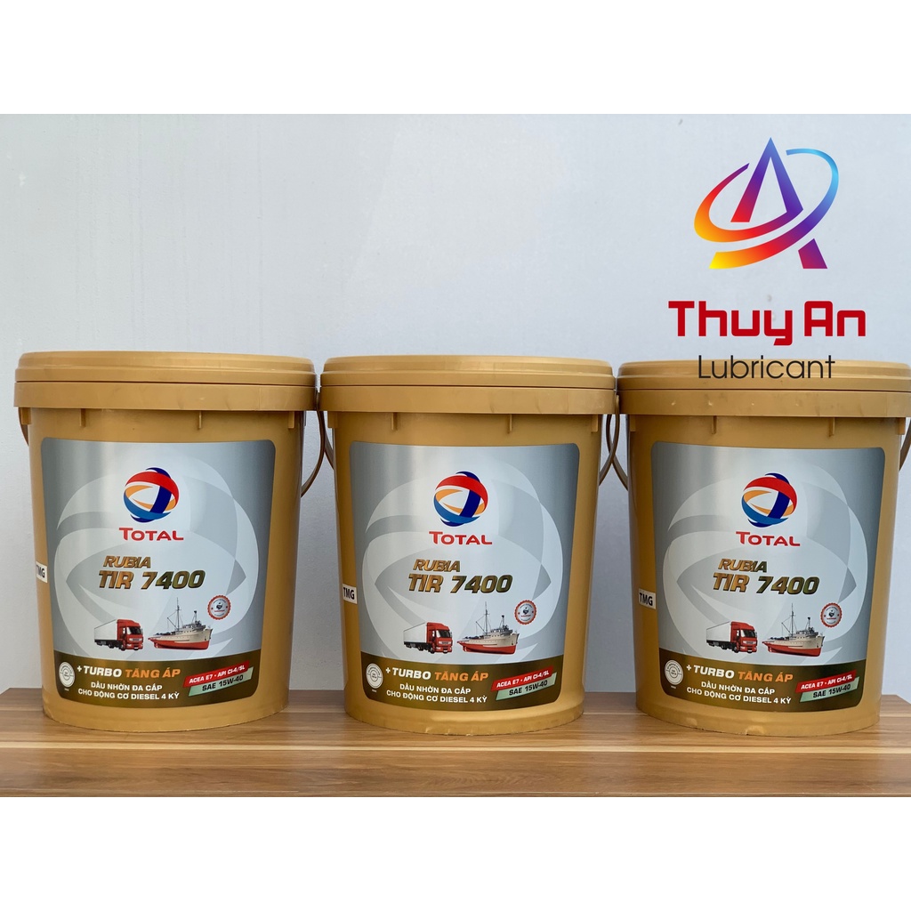 Dầu động cơ Total Rubia TIR 7400 15W-40 xô 18L