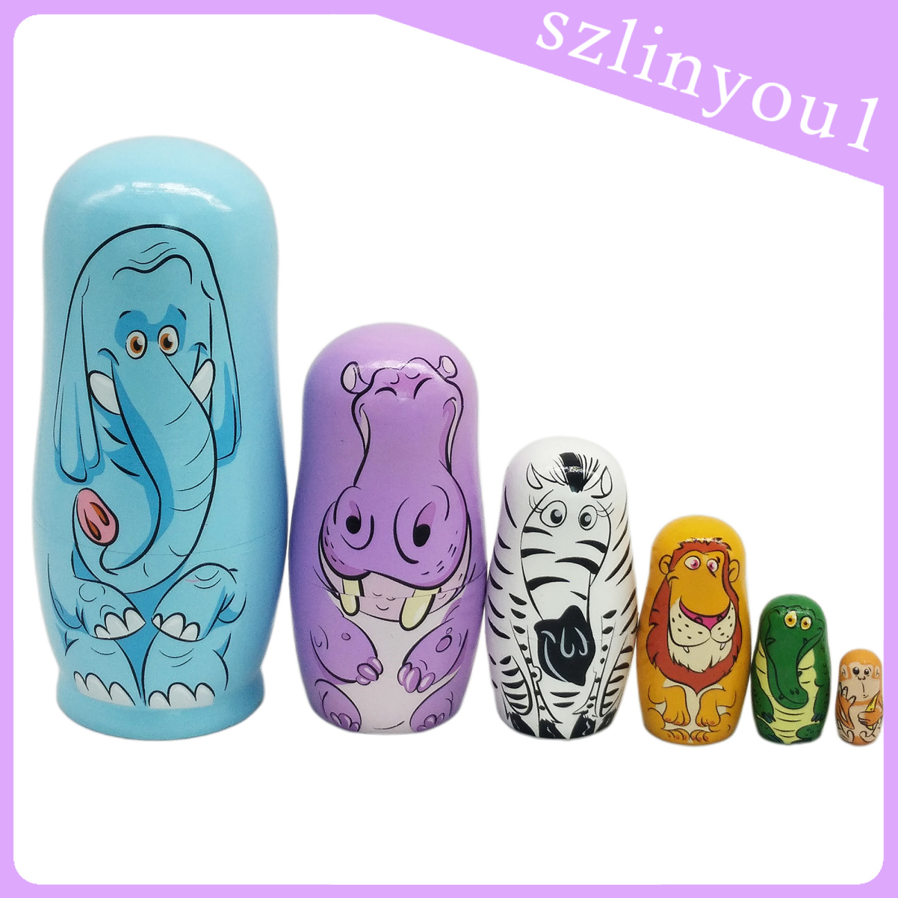 Bộ 6 Búp Bê Nga Matryoshka Hình Động Vật