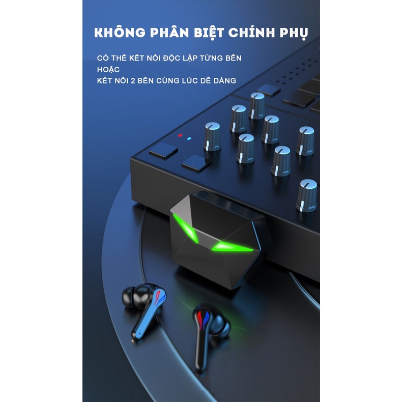 Tai nghe bluetooth 5.3 gaming Y28 tai phone không dây nghe nhạc nhét tai thể thao chơi game không độ trễ chống ồn