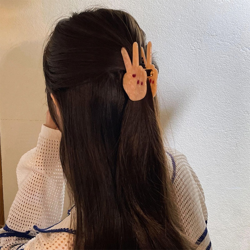 Kẹp Tóc Chống Trượt Hình Cử Chỉ Dễ Thương Cho Nữ