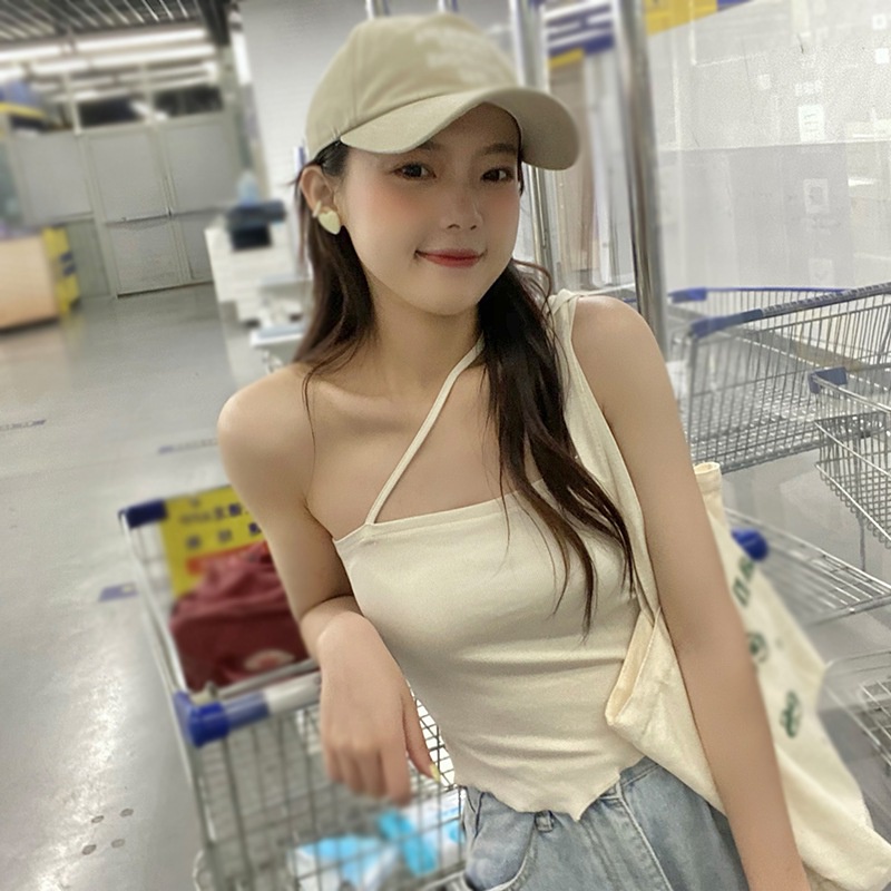 Áo Hai Dây Màu Sắc Trơn Quyến Rũ Thời Trang Cho Nữ