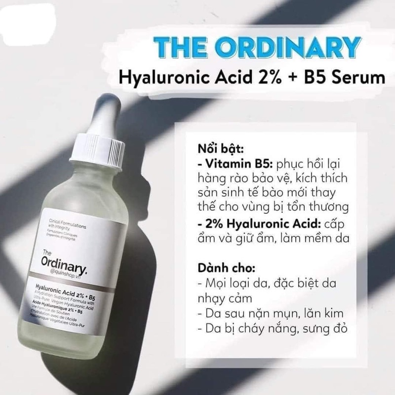 Bill US - Tinh chất dưỡng ẩm, phục hồi da The Ordinary HYALUNORIC 2% + B5 Serum