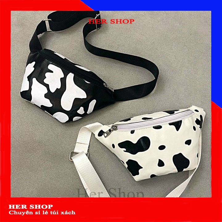Túi đeo chéo bao tử bò sữa giá rẻ dễ thương phong cách Hàn Quốc TX095