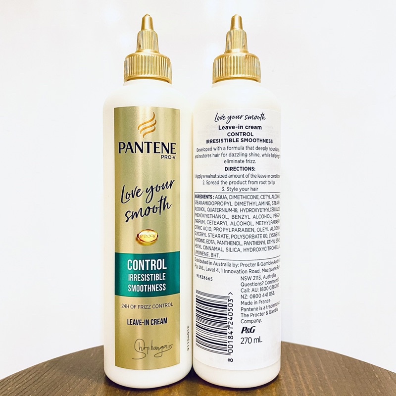 Kem dưỡng tóc Pantene Pro-V Love your smooth leave in cream cấp ẩm, giảm chẻ ngọn, vào nếp, tóc mềm suôn mượt thơm thẳng