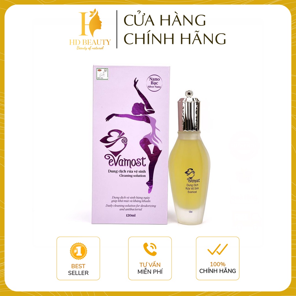 Dung Dịch Vệ Sinh Evamost Se Khít,Sạch Khuẩn,Dưỡng Hồng,Thơm Quyến Rũ 120ml