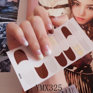 Set 14 miếng sticker nail trang trí dán móng loại xịn,dai bền,độ đàn hồi cao không thấm nước - YMX0001
