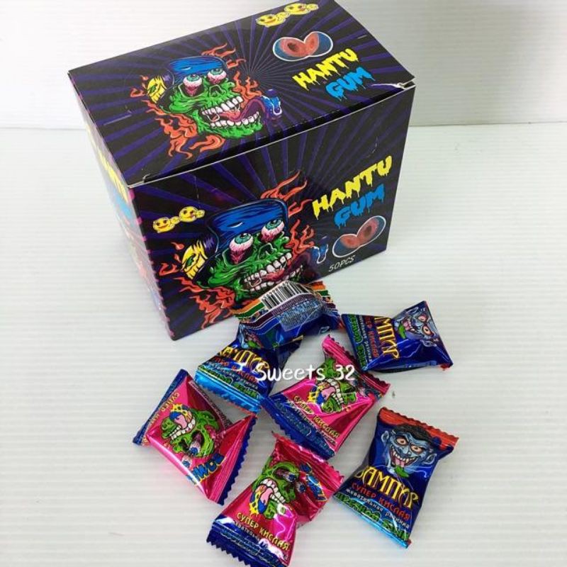 kẹo nhuộm lưỡi - hantu gum 50PCS