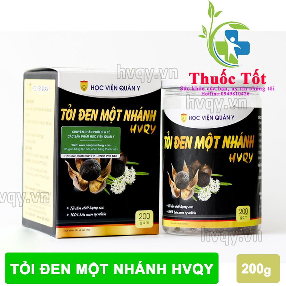 Tỏi Đen Một Nhánh 💊 Học Viện Quân Y💊 Hộp 200 Gram