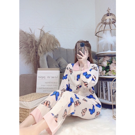 Bộ Đồ Pijama Hình Bướm _Hàng Loại 1