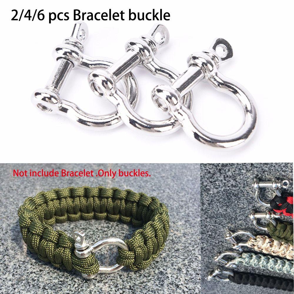 Set 2 / 4 / 6 Vòng Tay Paracord Bằng Thép Không Gỉ Chất Lượng Cao