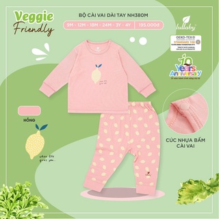 Bộ dài tay cài vai cotton họa tiết LULLABY cho bé NH96A