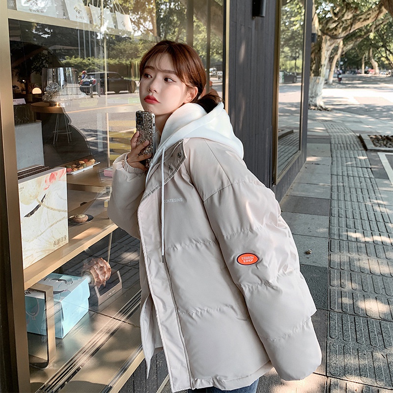 Áo phao béo phong cách hàn quốc, áo khoác có mũ unisex