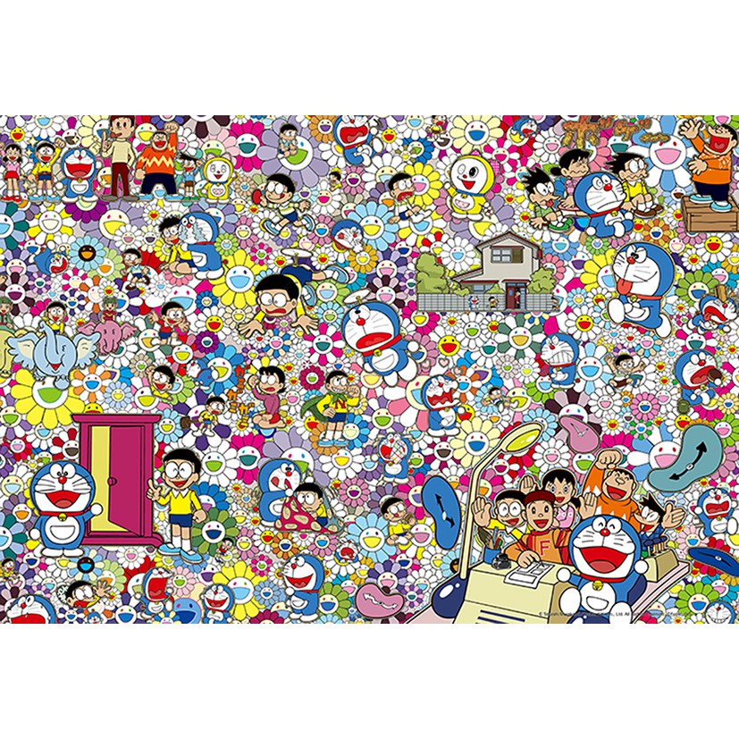 Tranh xếp hình Puzzle Sáng Tạo phiên bản "Doraemon và làng hoa mặt trời"