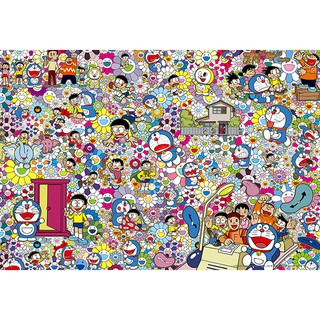 Tranh xếp hình Puzzle Sáng Tạo phiên bản "Doraemon và làng hoa mặt trời" ( 1000 miếng )