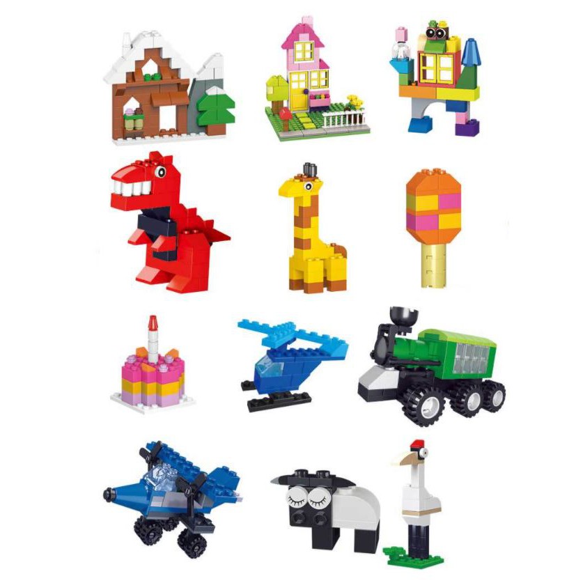 Bộ độ chơi lego 1200 chi tiết, cùng bé yêu sáng tạo