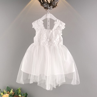 Đầm trắng quá xinh cho bé - size 12-20kg