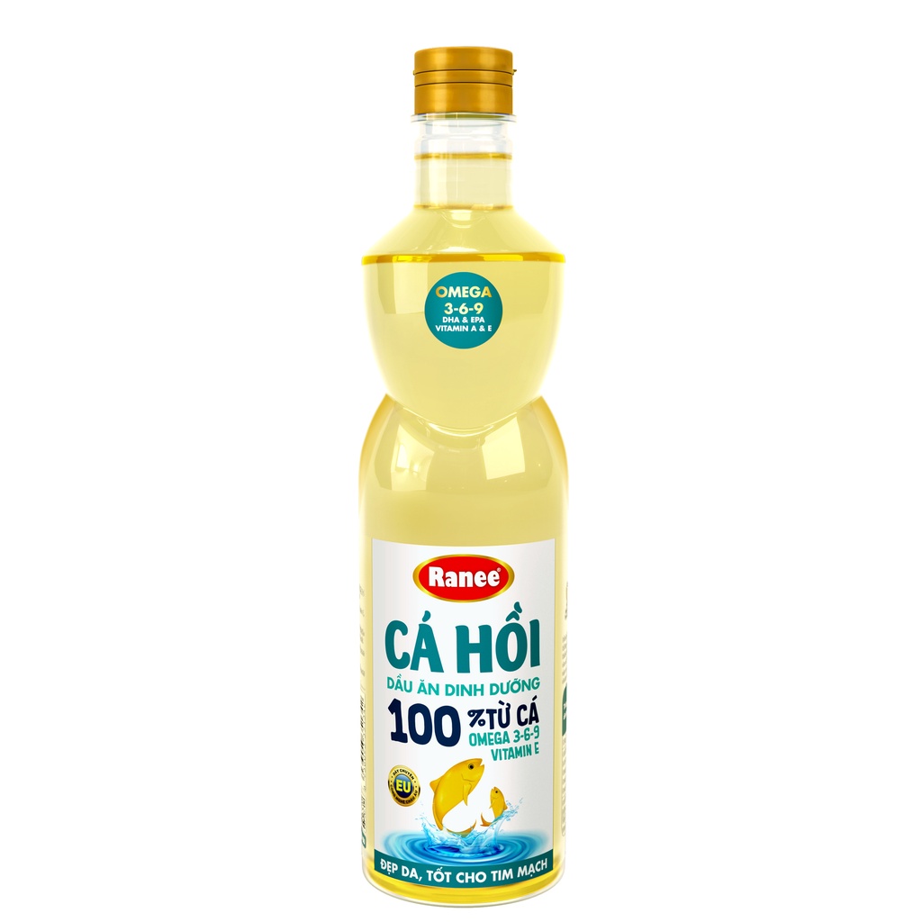 Dầu ăn dinh dưỡng Ranee CÁ HỒI 950ml + tặng kèm vá gỗ cao cấp